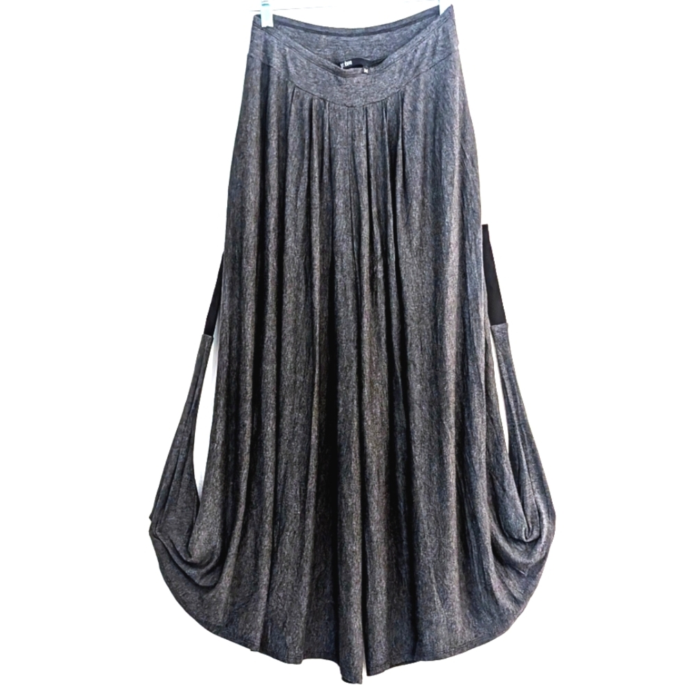 Gr. Dano Draped Wide-Leg Pants – Washed Charcoal – Size Medium